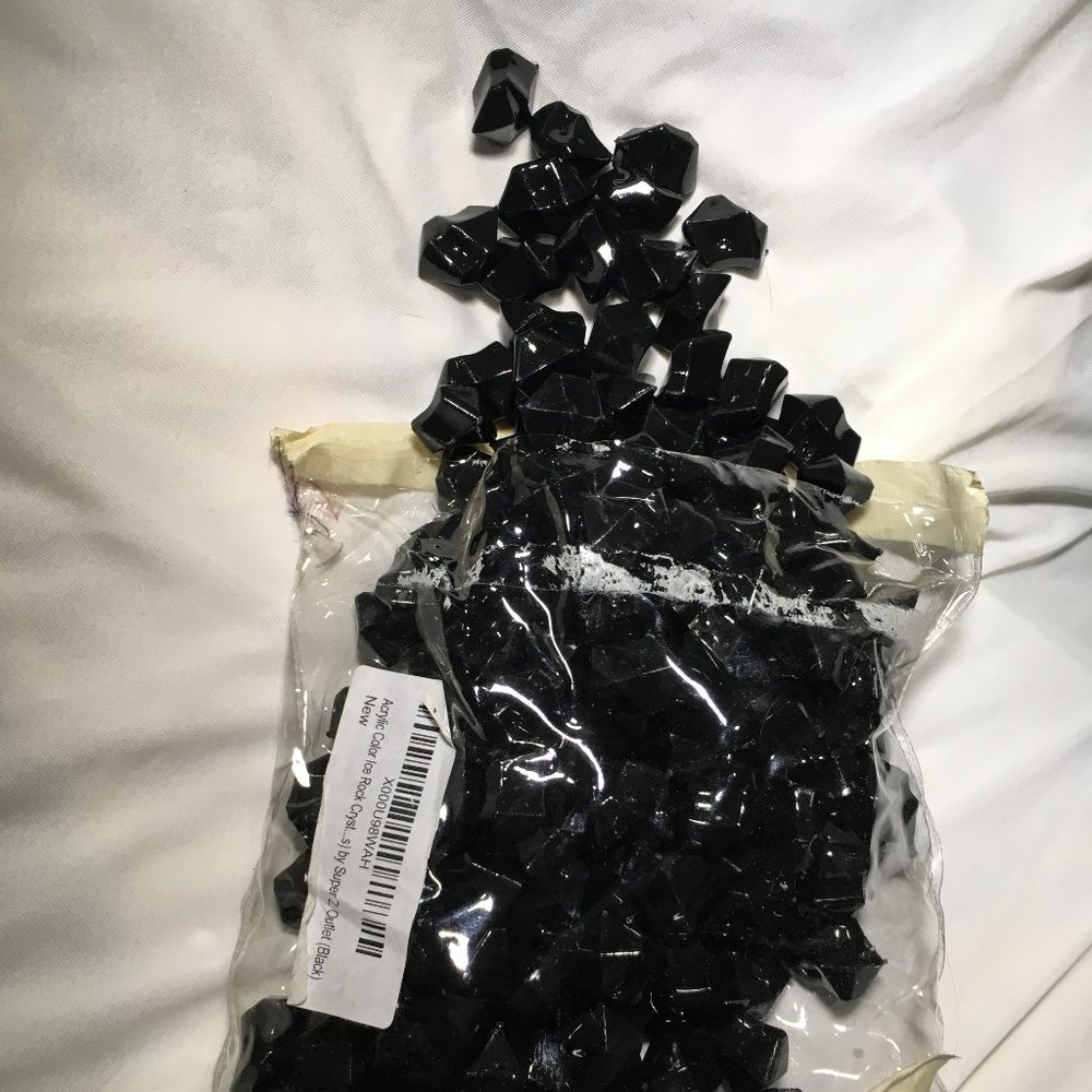 5/$15 Black Acrylic Stones - 190 Piece